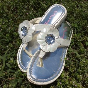 Sandals white bling Nina Kids Flats Girls 3